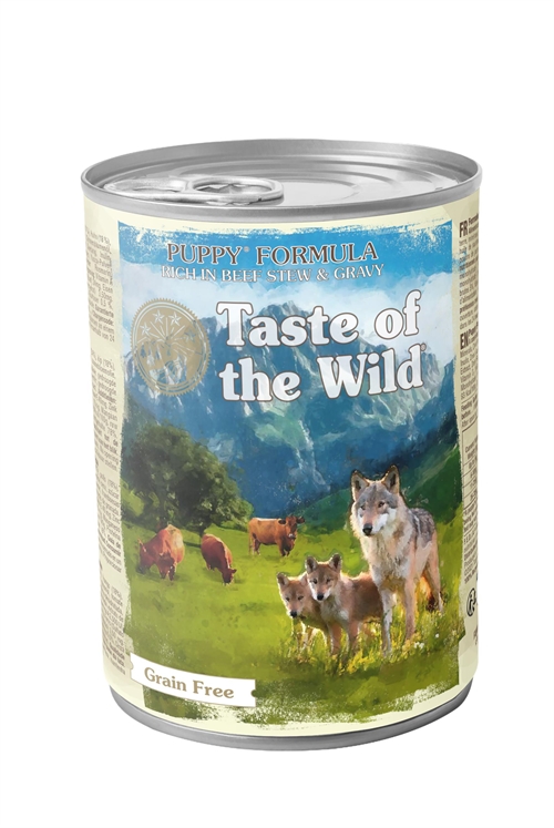 Taste of The Wild Beef Stew Gravy Puppy can 390g